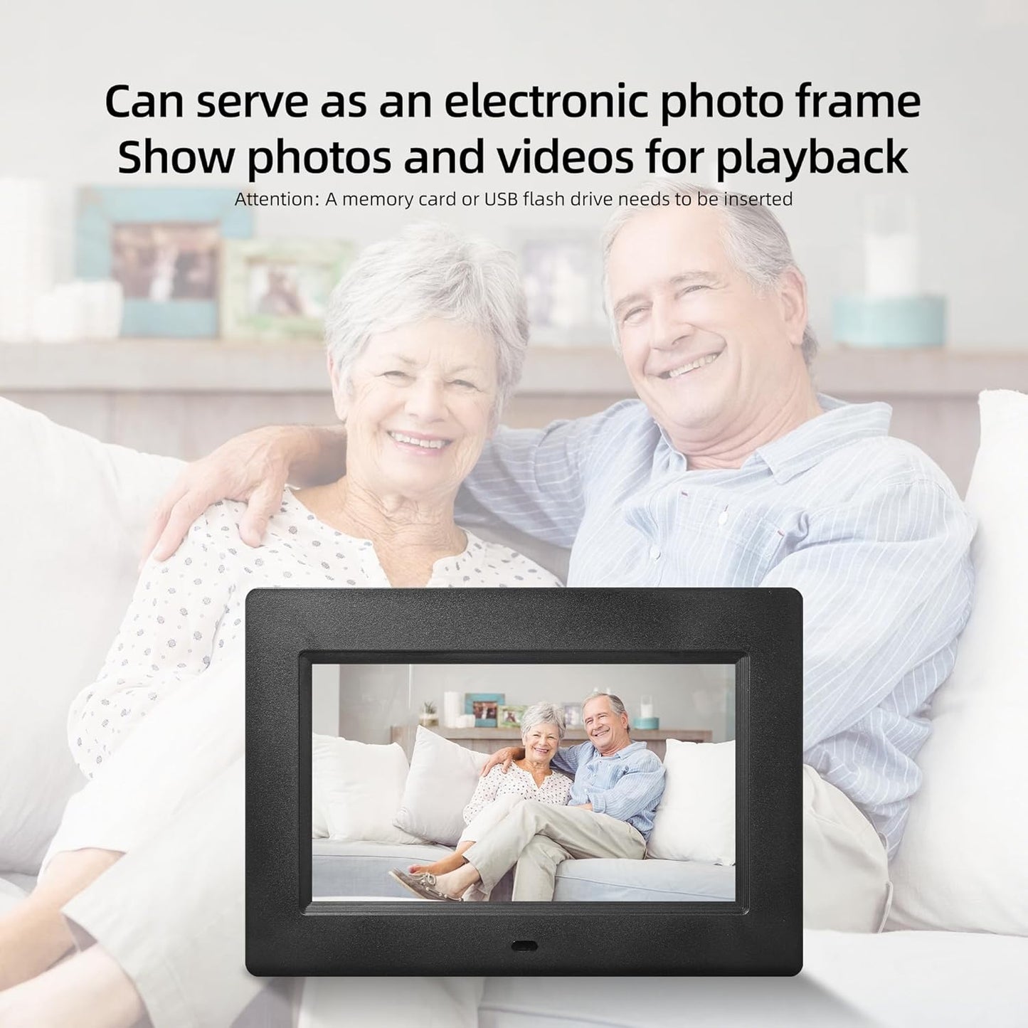 Digital Alarm Clock, Multiple Alarm Clocks Functions,digaital Wall Clock for Seniors, Dementia Clock That Provides Digital Alarms and Electronic Calendar for Seniors. (Black, 7 inches)