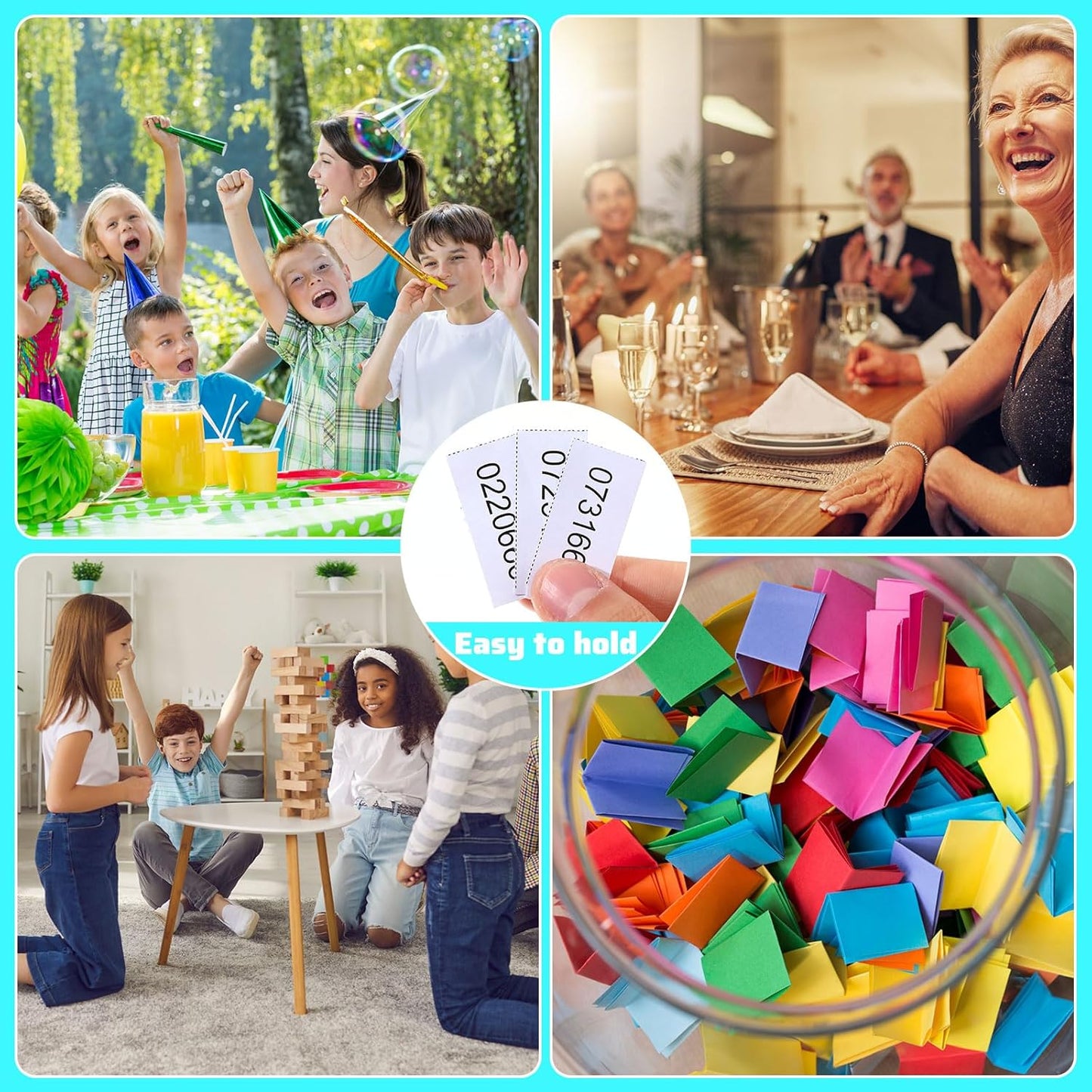 Kosiz 2000 Sheets Raffle Ticket 25 Bid Chinese Auction Tickets Tricky Tray Basket Raffle Sheets for Back to School Class Rewards Carnival Door Prizes Events(White)