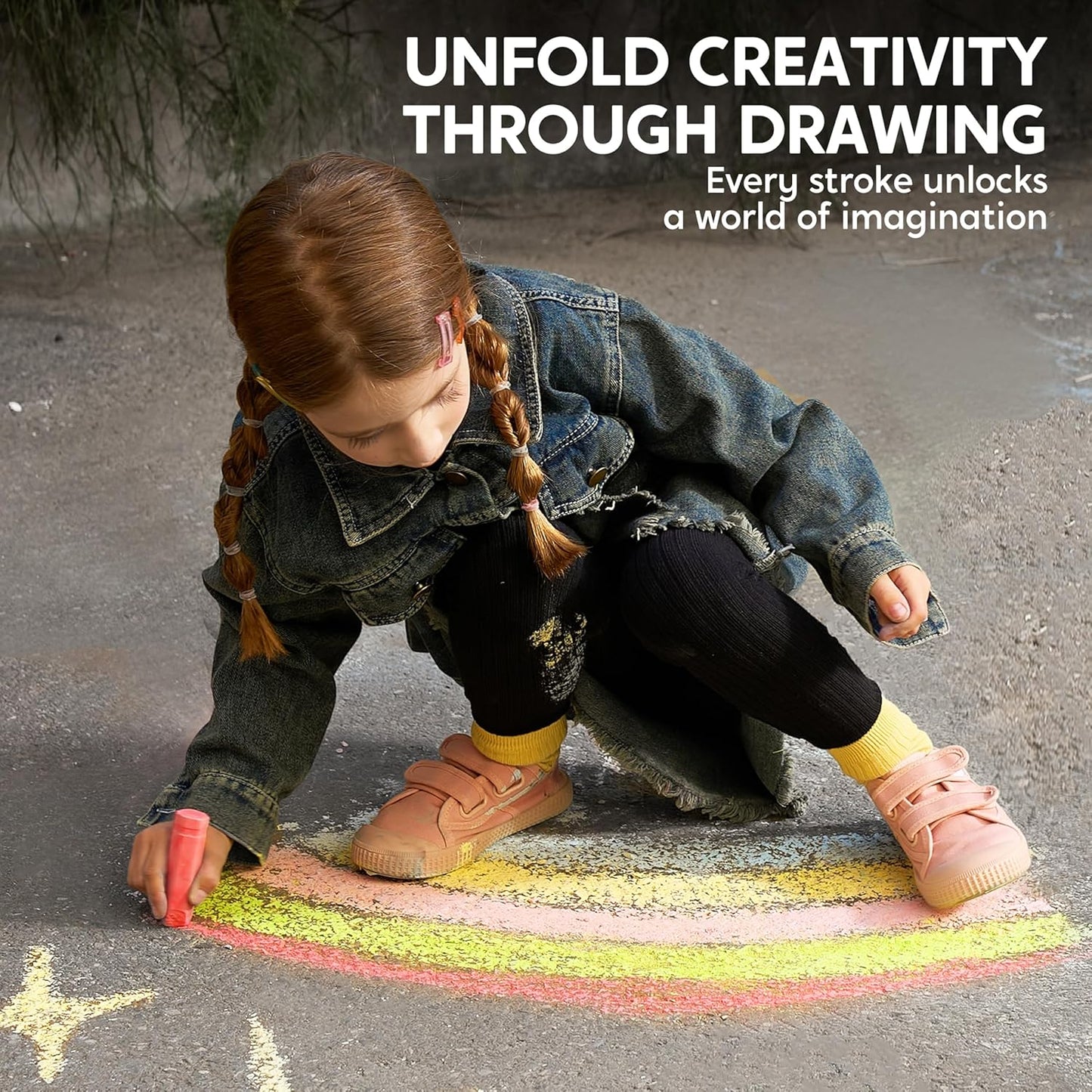 JOYIN 72 PCS Washable Sidewalk Chalks Set in 12 Packs, 18 Colors, Including 12 Tie Dye, 12 Glitter & 12 Neon Colors, School Supplies, Classroom Must Haves, Gift for Kids