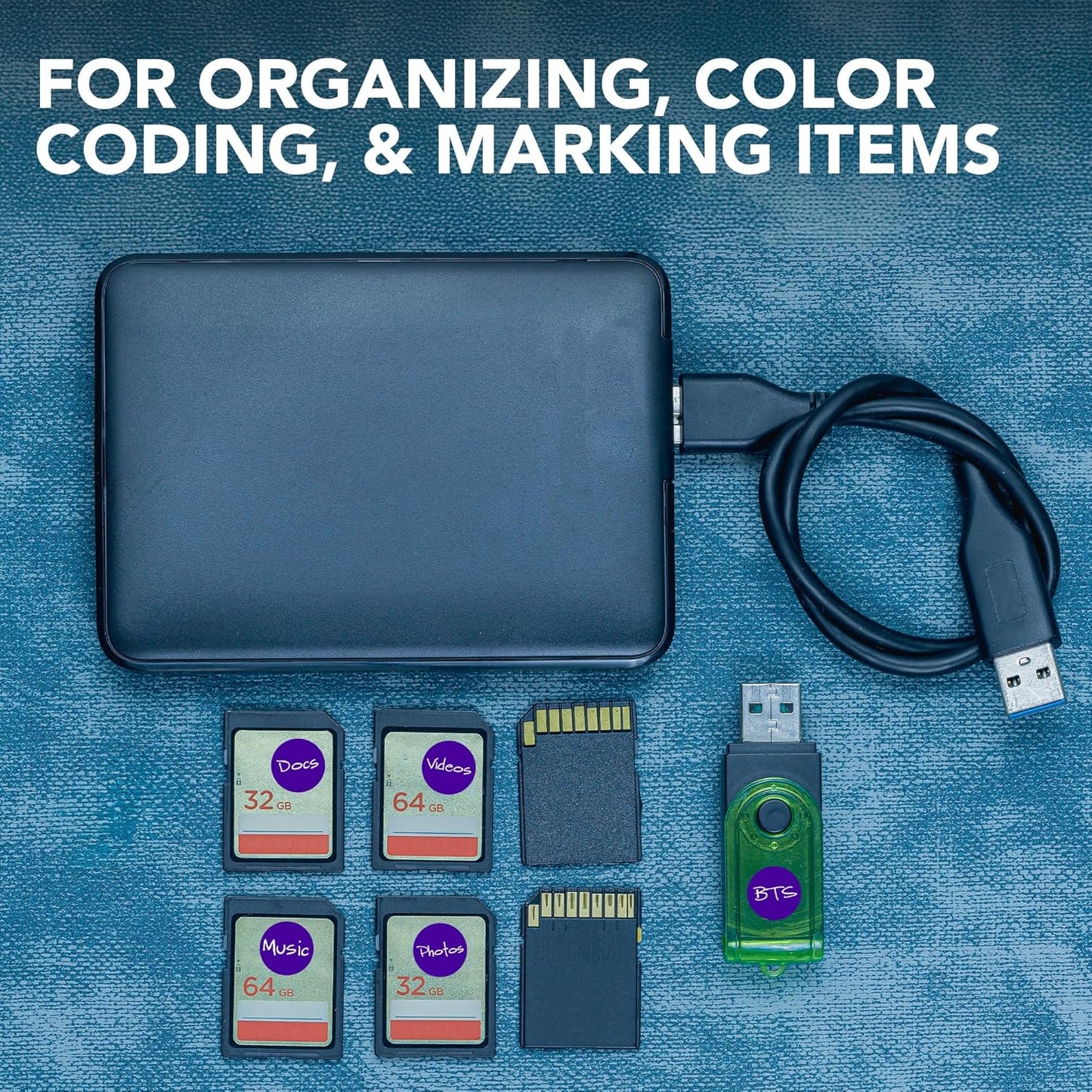 Perco Purple 1/2-Inch Round Circle Dot Sticker Labels with Permanent Adhesive - 3,000 Labels per Roll - Vibrant Colors, Strong Adhesion - Made in USA