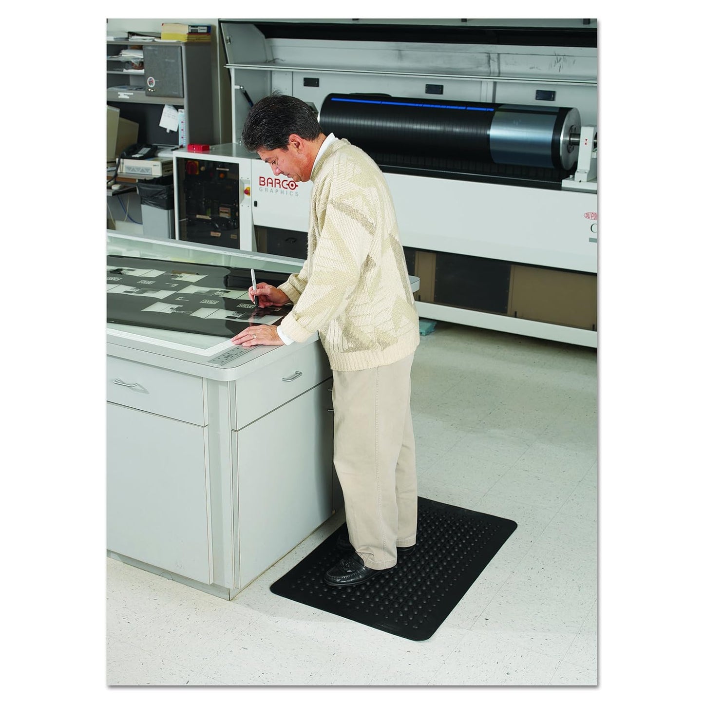 Guardian - 24030500 Flex Step Antifatigue Floor Mat, Rubber, 3'x5', Black