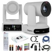 PTZOptics Move 4K SDI/HDMI/USB/IP PTZ Camera with 30x Optical Zoom (White) (PT30X-4K-WH-G3) + Lens Cleaning Kit + HDMI Cable + Ethernet Cable + Color Wire Ties