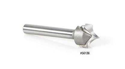 Amana Tool 56144 Carbide Tipped Point Cutting Roundover Router Bit Rounding 1/2 R x 1 D x 3/4 CH x 1/4 Shank x 2 Inch Long