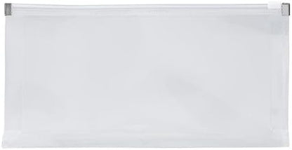 JAM PAPER Plastic Envelopes with Zip Closure - #10 Booklet Wallet - 5 x 10 - Clear - 3/pack