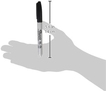 Sharpie Permanent Markers, Fine Tip, Black, 12 Count - For Classroom, Office, & Home, Quick Drying, Fade Resistant, For Wood, Plastic, Paper, Metal, And More, Ideal for Posters, Drawing, Coloring