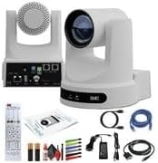 PTZOptics Move SE SDI/HDMI/USB/IP PTZ Camera with 12x Optical Zoom (White) (PT12X-SE-WH-G3) + Lens Cleaning Kit + HDMI Cable + Ethernet Cable + Color Wire Ties
