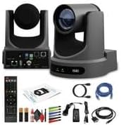 PTZOptics Move SE SDI/HDMI/USB/IP PTZ Camera with 30x Optical Zoom (Gray) (PT30X-SE-GY-G3) + Lens Cleaning Kit + HDMI Cable + Ethernet Cable + Color Wire Ties