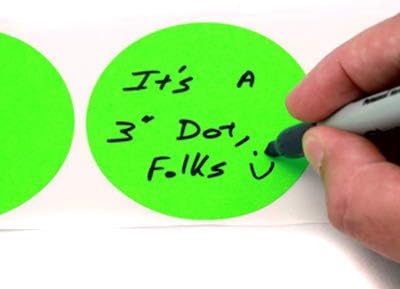 ChromaLabel 3 inch Fluorescent Color Code Label Kit, 6 Rolls of Assorted Colors, 3000 Stickers/Variety Kit