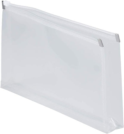 JAM PAPER Plastic Envelopes with Zip Closure - #10 Booklet Wallet - 5 x 10 - Clear - 12/Pack