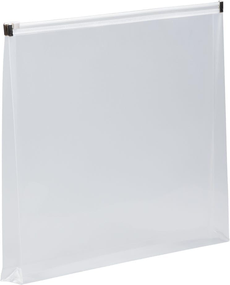 JAM PAPER Plastic Envelopes with Zip Closure - Letter Booklet - 9 3/4 x 13 - Clear - 3/Pack