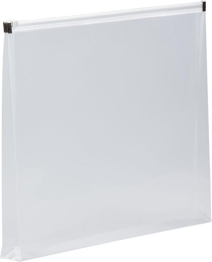 JAM PAPER Plastic Envelopes with Zip Closure - Letter Booklet - 9 3/4 x 13 - Clear - 3/Pack