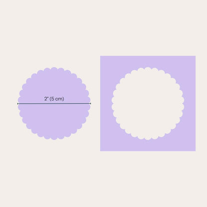 Craftelier - 2 Inch Circle Scallop Punch with Lever Press | Shape Hole Puncher for Paper Crafts | Scalloped Hole Punch for Scrapbooking, DIY Cards & Journals | Mini Hole Punch for Paper & Cardstock.