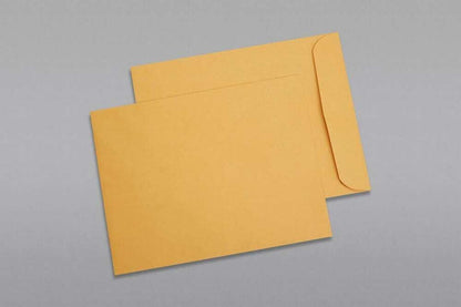 Limited Papers (TM) Booklet Envelopes, (Open Side) Brown Kraft, Gummed Seal, 28 Pound, Heavyweight, For Mailing And More. (100, 11 x 13)