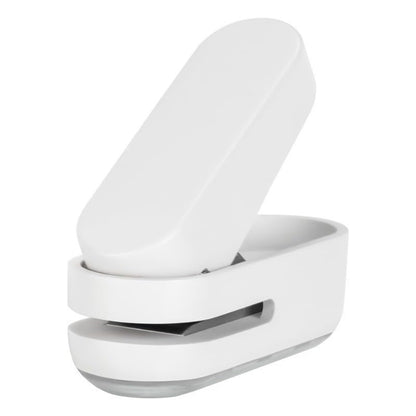 Knamoda Mini Small Hole Puncher White Color, 10 Sheet Paper Hole Puncher Capacity Single Hole Puncher for Office Use Or Gift for Students (White)