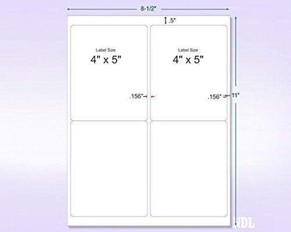 NextDayLabels - 8-1/2 x 11 Neon Color High Light Fluorescent Labels for Laser & Inkjet Printer (Yellow Fluorescent, 4 x 5-4 Per Page | 400 Labels)