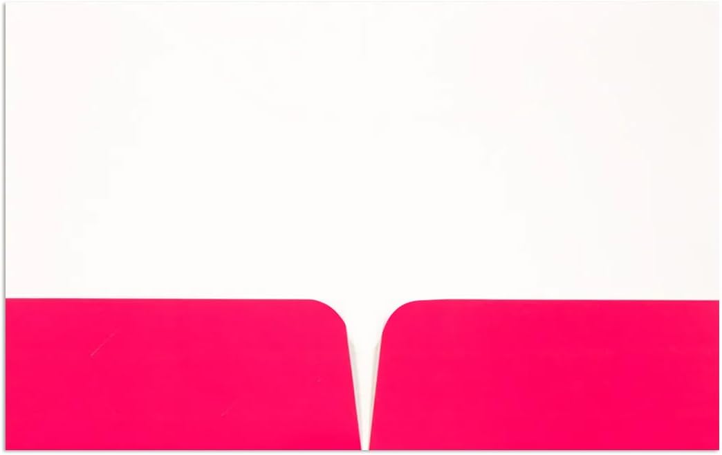 JAM PAPER Custom Printed Semi-Gloss Folders with Round Corner Pockets - Personalized Logo & Text - 12pt C1S - Pink - 250/Pack