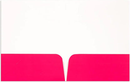 JAM PAPER Custom Printed Semi-Gloss Folders with Round Corner Pockets - Personalized Logo & Text - 12pt C1S - Pink - 100/Pack