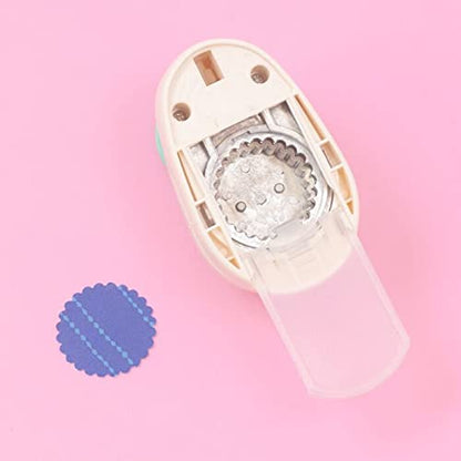 Craftelier - 1,5 Inch Circle Scallop Punch with lever press | Shape Hole Puncher for Paper Crafts | Scalloped Hole Punch for Scrapbooking, DIY Cards & Journals | Mini Hole Punch for Paper & Cardstock.
