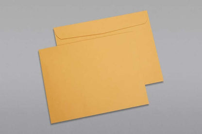 Limited Papers (TM) Booklet Envelopes, (Open Side) Brown Kraft, Gummed Seal, 28 Pound, Heavyweight, For Mailing And More. (250, 9 x 12)