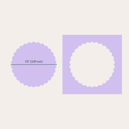 Craftelier - 1,5 Inch Circle Scallop Punch with lever press | Shape Hole Puncher for Paper Crafts | Scalloped Hole Punch for Scrapbooking, DIY Cards & Journals | Mini Hole Punch for Paper & Cardstock.