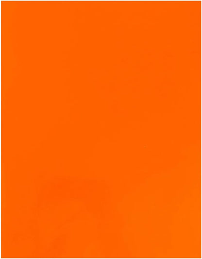 JAM PAPER Custom Printed Semi-Gloss Folders with Round Corner Pockets - Personalized Logo & Text - 10 pt C2S - Orange - 250/Pack