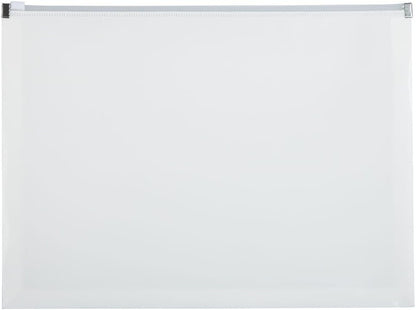 JAM PAPER Plastic Envelopes with Zip Closure - Letter Booklet - 9 3/4 x 13 - White - 3/Pack