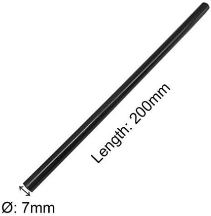 TrendBox Pack of 50 Black 7mmx200mm - Hot Melt Glue Sticks Strips Melting Adhesive for Handmade Craft DIY Home Office Project Craftwork Fix & Repairs