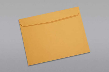 Limited Papers (TM) Booklet Envelopes, (Open Side) Brown Kraft, Gummed Seal, 28 Pound, Heavyweight, For Mailing And More. (500, 9.5 x 12)