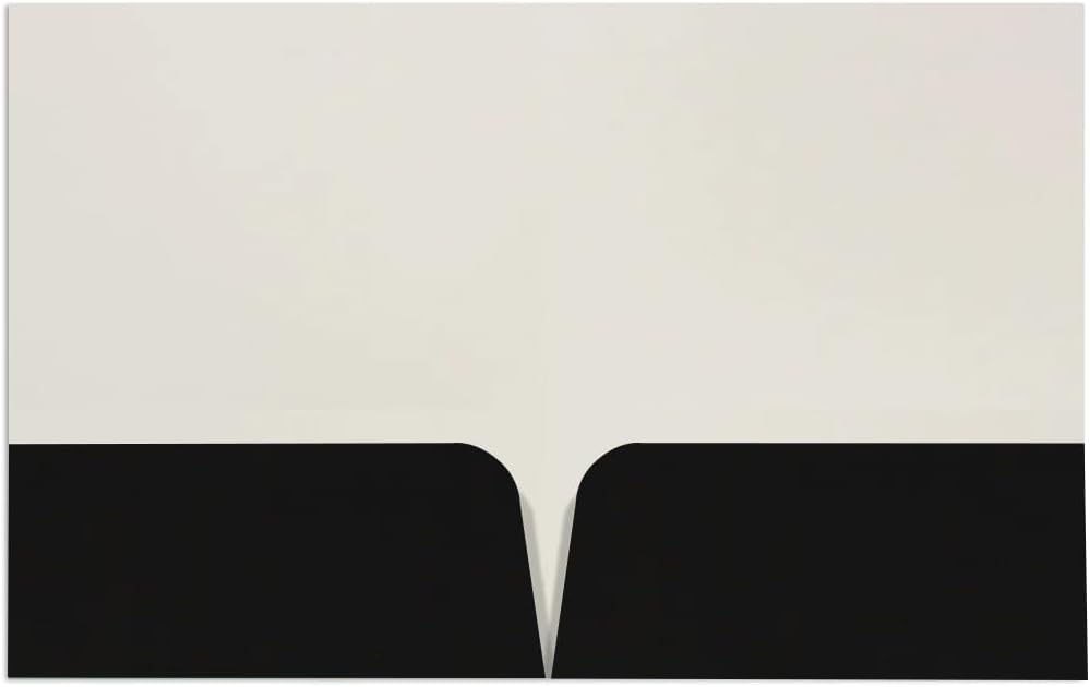 JAM PAPER Custom Printed Semi-Gloss Folders with Round Corner Pockets - Personalized Logo & Text - 10 pt C2S - Black - 250/Pack