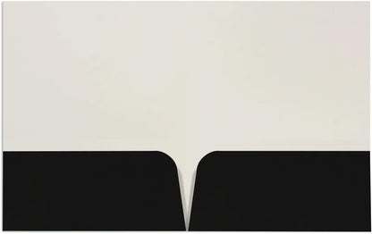 JAM PAPER Custom Printed Semi-Gloss Folders with Round Corner Pockets - Personalized Logo & Text - 10 pt C2S - Black - 250/Pack