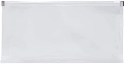 JAM PAPER Plastic Envelopes with Zip Closure - #10 Booklet Wallet - 5 x 10 - Clear - 12/Pack
