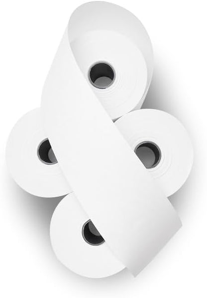 (50 Rolls) 2 1/4 x 150 ft White Adding Machine Tape Paper Rolls Premium One Ply Register/Adding Machine/Calculator Paper Rolls Printing Calculator 10 Key