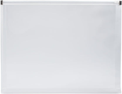 JAM PAPER Plastic Envelopes with Zip Closure - Letter Booklet - 9 3/4 x 13 - Clear - 3/Pack