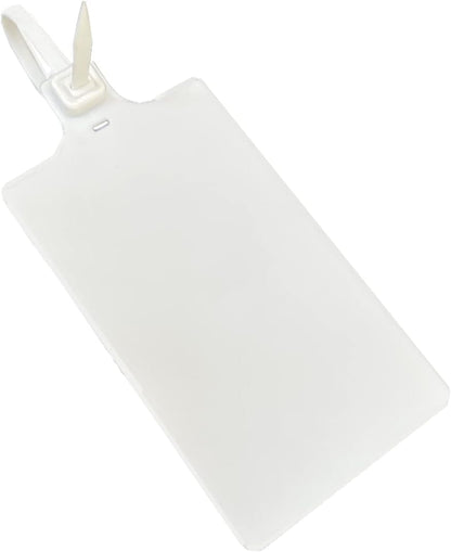 Blank Waterproof Plastic Tags for Labeling Marker Ties Large Tag Fastener Zip Tie Label Security Seal Tags 2.28"×3.94" 200pcs,White