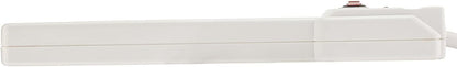 Amazon Basics Surge Protector Power Strip, 6-Outlet with 200J Protection, 2ft Extension Cord, Rectangle, White (20 Pack)