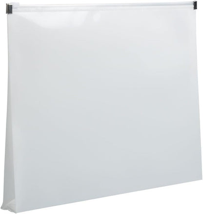JAM PAPER Plastic Envelopes with Zip Closure - Letter Booklet - 9 3/4 x 13 - White - 3/Pack