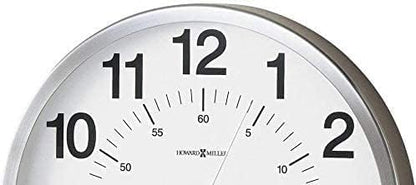 Howard Miller Easton Wall Clock - Round Metal Case, Battery-Operated Analog Timepiece with Glass Crystal, Quartz Mechanism, Arabi Numeral, Hanging Clock for Home - Kitchen, Bedroom, and Office Decor