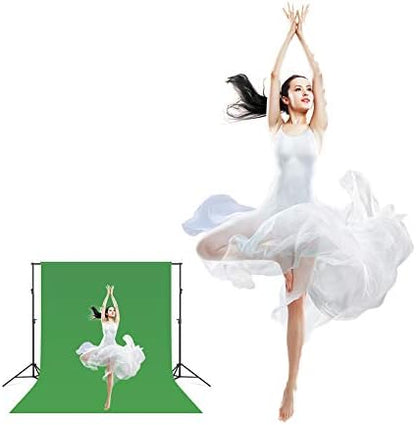 Green Screen Backdrop 8x10ft Photo Backdrop Chromakey Muslin Portrait Green Backdrop for PS Keying/Video Creation/Studio Portrait Shoots
