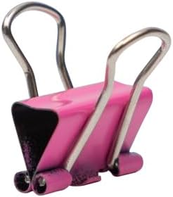 JAM PAPER Colorful Binder Clips - Extra Small - 3/5 Inch (15 mm) - Pink Binderclips - 30/Pack