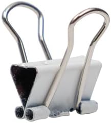 JAM PAPER Colorful Binder Clips - Extra Small - 3/5 Inch (15 mm) - White Binderclips - 30/Pack