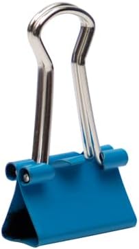 JAM PAPER Colorful Binder Clips - Extra Small - 3/5 Inch (15 mm) - Blue Binderclips - 30/Pack