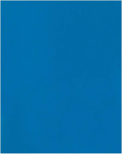 JAM PAPER Custom Printed Semi-Gloss Folders with Round Corner Pockets - Personalized Logo & Text - 12pt C1S - Blue - 100/Pack