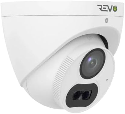 Revo Hybrid 8CH 4K Security System, 2TB Video Surveillance Grade HDD, 4X 4K Indoor/Outdoor IR Cameras with Built-in Microphone, Remote Viewing via Smartphone, PC and MAC (no Monthly fees)