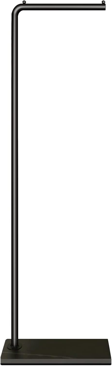 Metal Coat Rack, Modern Clothing Tree with Heavy-weight Slate Base, Small Coat Stand for Entryway/Bedroom/Hallway, Standing Plant Hanger, Matte Black