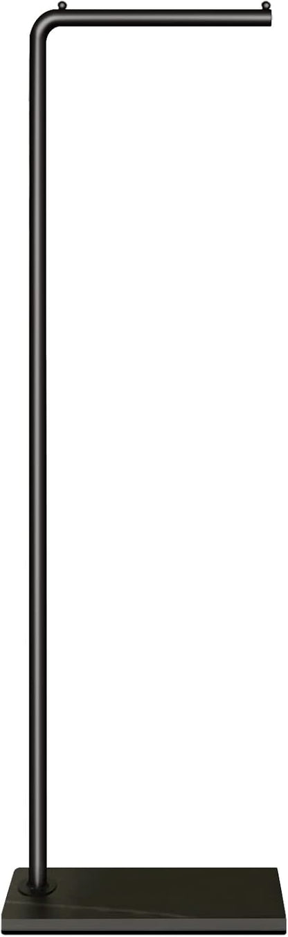 Metal Coat Rack, Modern Clothing Tree with Heavy-weight Slate Base, Small Coat Stand for Entryway/Bedroom/Hallway, Standing Plant Hanger, Matte Black