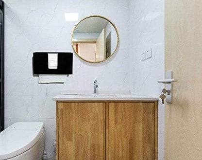 IEEK Paper Towel Dispenser Wall Mount Acrylic Paper Towel Holder for Bathroom Office and Kitchen,Hand Towel Dispenser Fits Multi-Fold Paper Towel,C-Fold, Zfold,Tri fold Paper Towels,Black