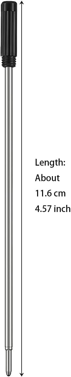 MengRan 4.5'' Ballpoint Pen Refills, Medium Point Pen Refill -Black Ink Pen Refills.Pack of 20 (Black Ink)