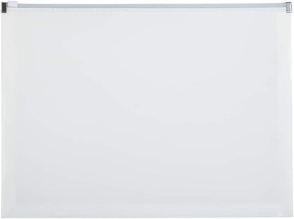 JAM PAPER Plastic Envelopes with Zip Closure - Letter Booklet - 9 3/4 x 13 - White - 12/Pack