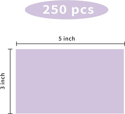 STARLIBOO 3"X5" Rectangle Color Coding Labels, Removable Square Label Inventory Stickers, Permanent Warehouse Moving Box Square Label (250Labels, Lavender Purple)