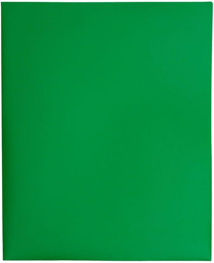 JAM PAPER Plastic 2 Pocket POP Folders - Durable School Folders - Green - Bulk 48/Pack